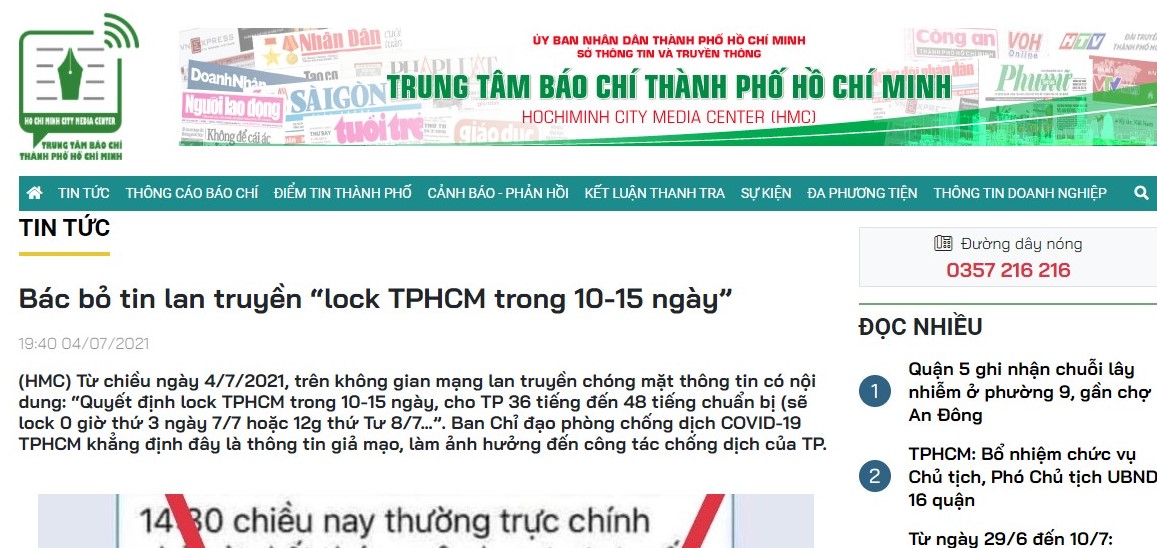 Bác bỏ tin đồn ‘lock TPHCM trong 10-15 ngày’-dulichgiaitri.vn