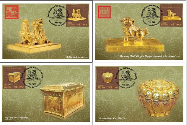 Phát hành bộ tem ‘Bảo vật quốc gia Việt Nam: Đồ vàng’-dulichgiaitri.vn