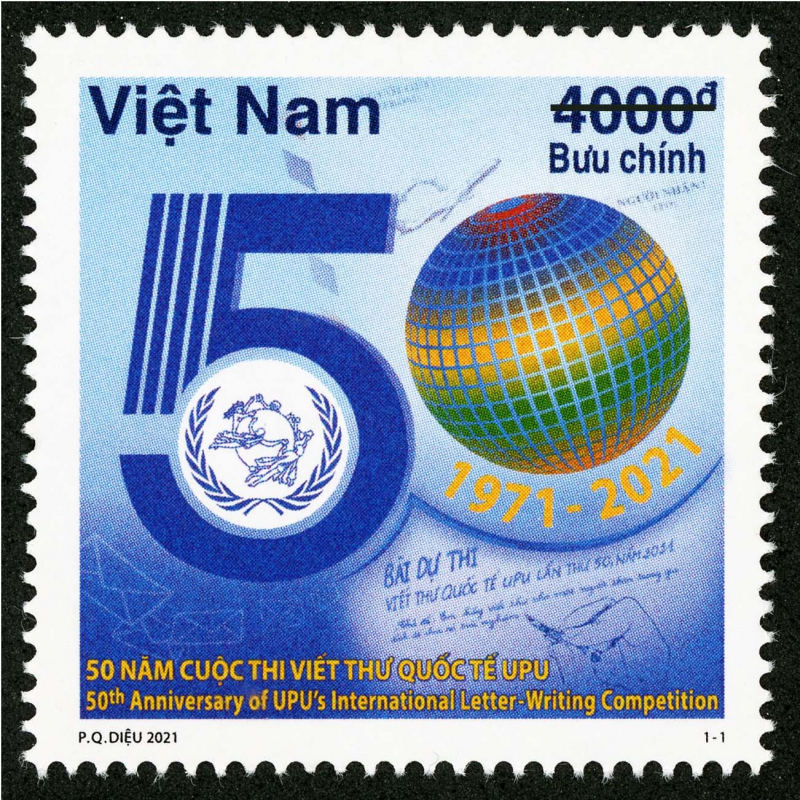 Phát hành bộ tem 'Kỷ niệm 50 năm Cuộc thi viết thư quốc tế UPU'-dulichgiaitri.vn