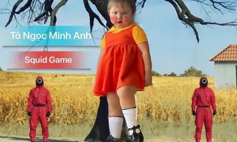 Con gái ca sĩ Nguyễn Ngọc Anh gây xôn xao với tạo hình búp bê trong ‘Squid game’ mùa Halloween