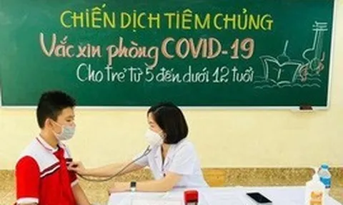 Gần 200 trẻ từ 5 đến dưới 12 tuổi đầu tiên tiêm vaccine COVID-19