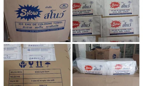 Tạm giữ hơn 20.000 sản phẩm khăn ướt có dấu hiệu giả mạo nhãn hiệu SNOW