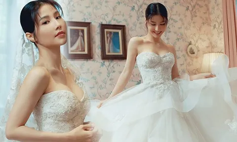 Diễm My 9X chia sẻ khoảnh khắc diện váy cưới