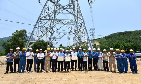 Khen thưởng đột xuất các đơn vị hoàn thành dựng cột, kéo dây 6 khoảng néo đầu tiên của dự án đường dây 500kV mạch 3