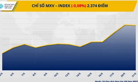 Chỉ số hàng hoá MXV-Index đứt chuỗi tăng