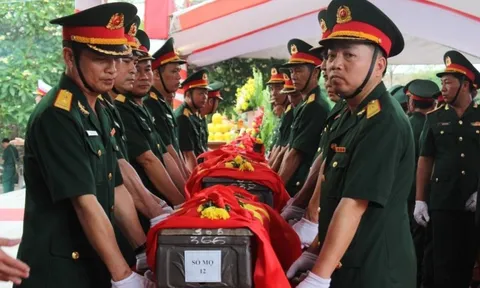 Nghệ An: Truy điệu, an táng 87 hài cốt liệt sĩ hy sinh tại Lào