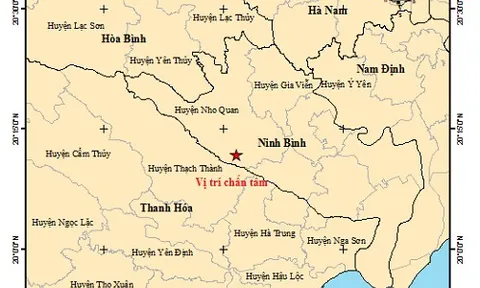 Động đất 3,4 độ Richter tại tỉnh Ninh Bình