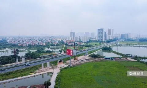 Đường nối cao tốc Pháp Vân - Cầu Giẽ tới vành đai 3 sau 1 năm thi công