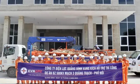 EVNCPC huy động 200 kỹ sư, công nhân hỗ trợ dự án đường dây 500kV mạch 3 Quảng Trạch-Phố Nối