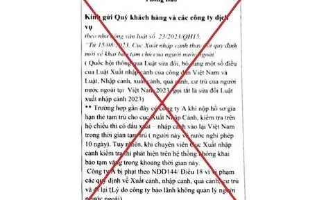Thực hư thông tin phạt người nước ngoài xuất cảnh không khai báo tạm vắng