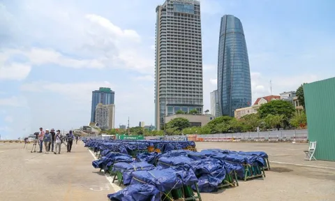 Cận cảnh trận địa pháo hoa quốc tế Đà Nẵng trước giờ "khai hỏa"