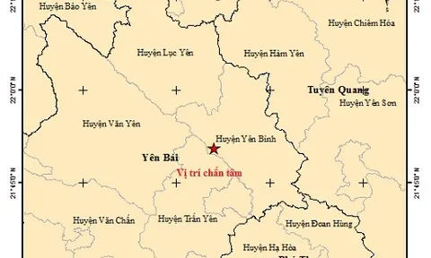 Động đất 3 độ Richter tại Yên Bái