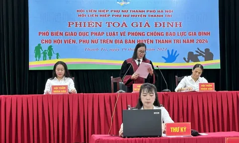Hội LHPN huyện mở phiên tòa giả định