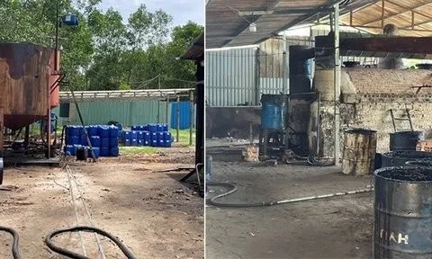 Phát hiện 28.000 lít nhớt tái chế nguy hại tại Bình Thuận