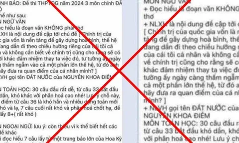 Bộ Công an đang xác minh đối tượng đăng thông tin sai sự thật về việc lộ đề thi tốt nghiệp THPT 2024