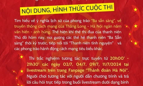 Thi trực tuyến tìm hiểu lịch sử 60 năm Phong trào “Ba Sẵn sàng” từ 2/7
