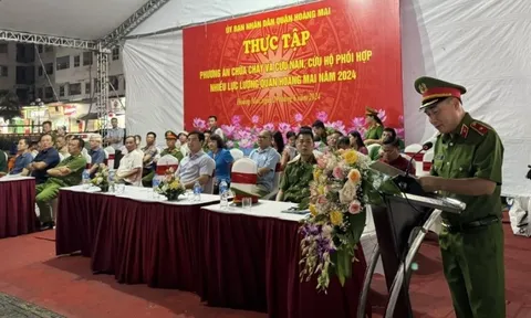 Diễn tập phương án chữa cháy và cứu nạn cứu hộ tại Cụm chung cư HH – Linh Đàm