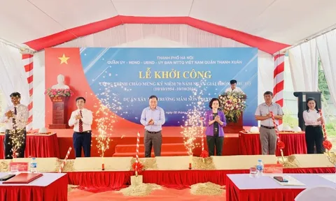 Quận Thanh Xuân: Khởi công xây dựng công trình trường Mầm non Phương Liệt