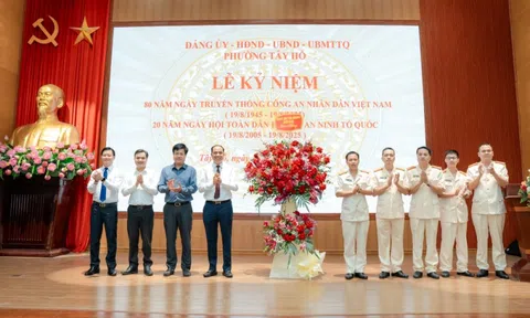 Phường Tây Hồ long trọng kỷ niệm 80 năm Ngày truyền thống Công an nhân dân Việt Nam