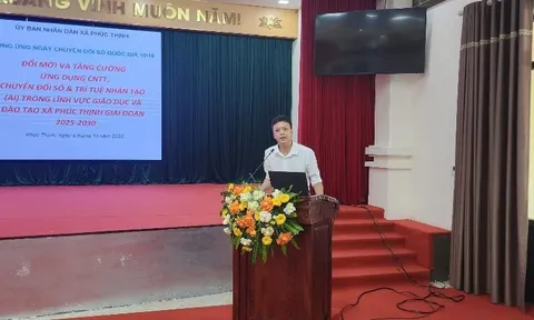 Xã Phúc Thịnh tiên phong ứng dụng AI vào giáo dục, hướng tới chuyển đổi số toàn diện