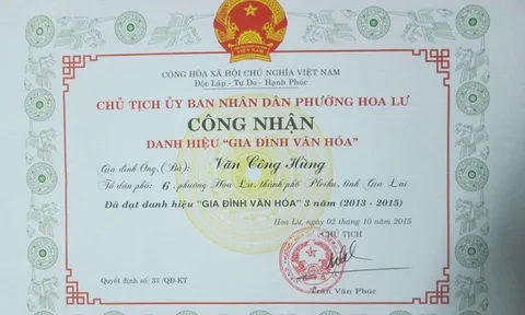 Về danh hiệu văn hóa