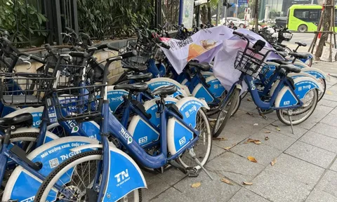 Hà Nội: Xe đạp công cộng phủ bụi, “nằm chờ khách” giữa phố