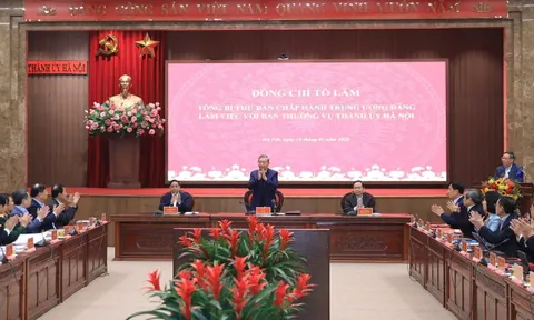 Tổng Bí thư Tô Lâm làm việc với Hà Nội về quy hoạch tổng thể Thủ đô tầm nhìn 100 năm
