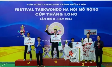 Taekwondo Kids Việt Nam nhất toàn đoàn tại Festival Taekwondo Hà Nội mở rộng - Cúp Thăng Long 2026