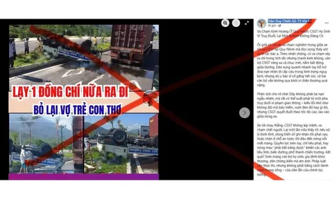 Thông tin CSGT hy sinh khi truy đuổi người vi phạm là sai sự thật