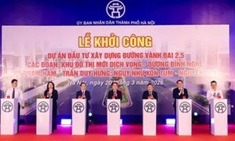 Hà Nội khởi công 3 đoạn tuyến Vành đai 2,5 trị giá hơn 8.400 tỷ đồng