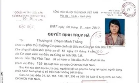 Truy nã đặc biệt nữ bác sĩ chiếm đoạt hơn 5 tỷ đồng rồi bỏ trốn