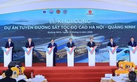 Thủ tướng Lê Minh Hưng dự lễ khởi công tuyến đường sắt tốc độ cao Hà Nội-Quảng Ninh