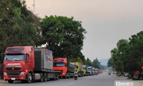 Huế siết giờ xe tải nặng trên QL49, hàng dài xe đầu kéo “án binh” chờ xuất phát