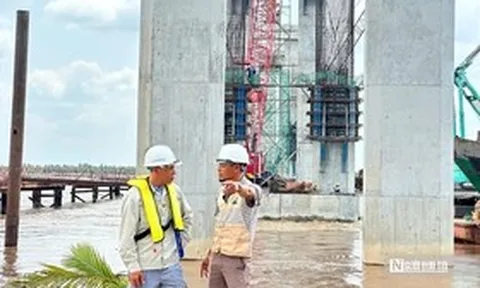 Tăng tốc thi công cầu Đại Ngãi, quyết tâm thông xe dịp 30/4