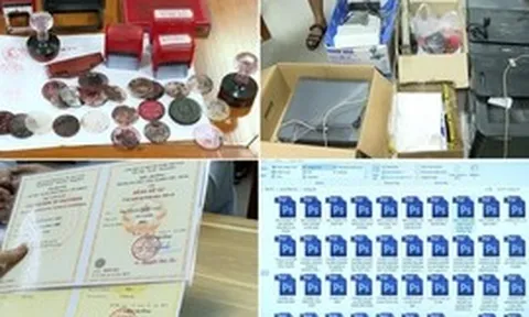Bắt nhóm đối tượng làm giả con dấu của hơn 100 trường đại học, viện, trung tâm ngoại ngữ