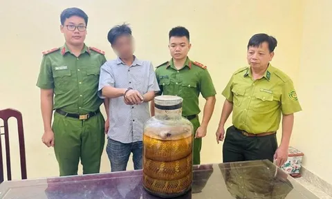Bắt quả tang người đàn ông mang động vật quý hiếm ngâm rượu đi bán