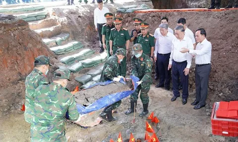 Tiếp tục quy tập thêm 3 bộ hài cốt liệt sĩ, nâng tổng số lên 96 bộ tại công viên Lê Thị Riêng
