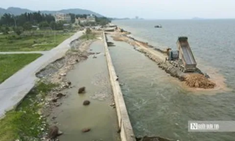 Dự án kè biển Hải Tiến 380 tỷ đồng chạy đua tiến độ trước mùa mưa bão