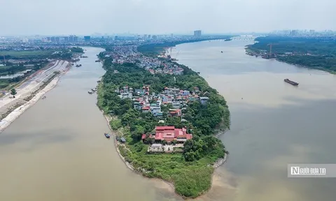 Toàn cảnh 2 cụm làng dự kiến di dời theo quy hoạch Trục đại lộ cảnh quan sông Hồng