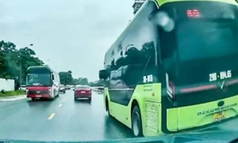 Xử phạt tài xế xe buýt vượt phải sai quy định trên Quốc lộ 3