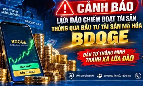Cảnh báo thủ đoạn mời chào người dân đầu tư tài sản mã hóa BDOGE để lừa đảo