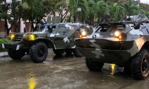 Đà Nẵng sẵn sàng lực lượng, xe thiết giáp ứng phó mưa lớn kéo dài
