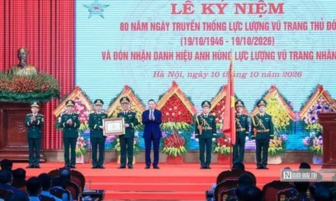 Tổng Bí thư, Chủ tịch nước Tô Lâm dự lễ kỷ niệm 80 năm Ngày truyền thống Lực lượng vũ trang Thủ đô