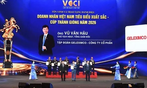Chủ tịch HĐQT, Tổng giám đốc Geleximco được vinh danh Doanh nhân Việt Nam tiêu biểu - Cúp Thánh Gióng 2026