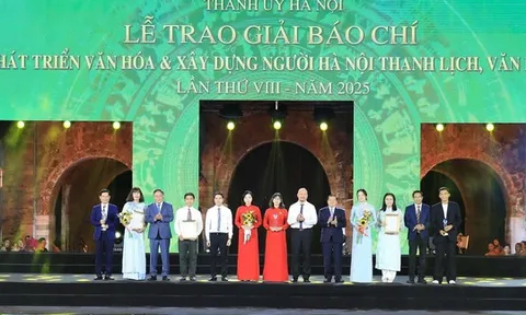 Lễ trao Giải Báo chí lần thứ IX: Lan tỏa giá trị văn hóa Thăng Long – Hà Nội qua những tác phẩm báo chí chất lượng