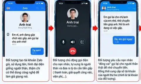 Giả mạo người thân trên Zalo, dàn dựng cuộc gọi để lừa chuyển tiền