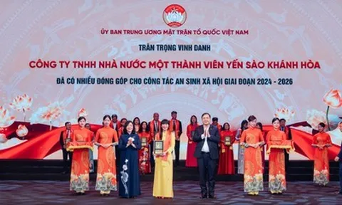 Yến sào Khánh Hòa đón nhận Biểu dương về công tác an sinh xã hội giai đoạn 2024 - 2026