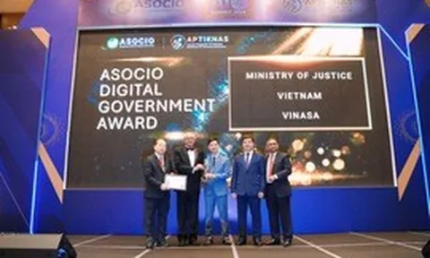 Bộ Tư pháp được vinh danh tại Giải thưởng Chính phủ số ASOCIO 2026