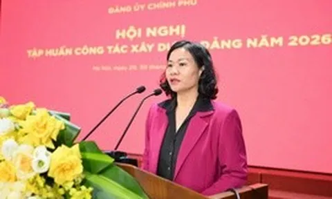 Đảng ủy Chính phủ tập huấn nghiệp vụ công tác xây dựng Đảng năm 2026