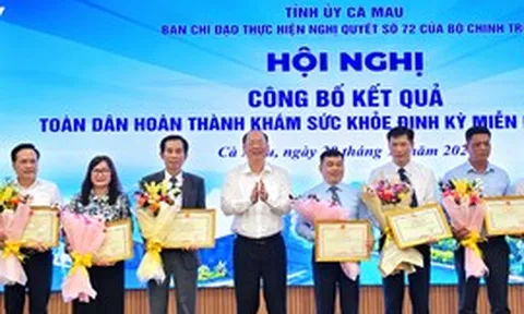 Cà Mau thuộc tốp 2 cả nước về khám sức khỏe toàn dân